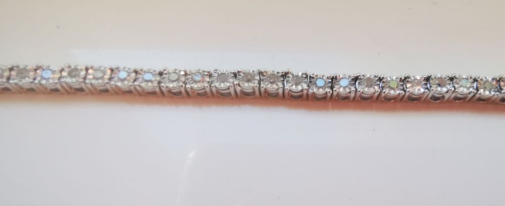 Bratara Tennis Diamante Naturale Argint 925 Claritate I2-I3 G-I