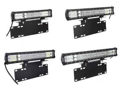 Led bar auto, proiector cu prindere numar, dimensiuni 38-60 cm