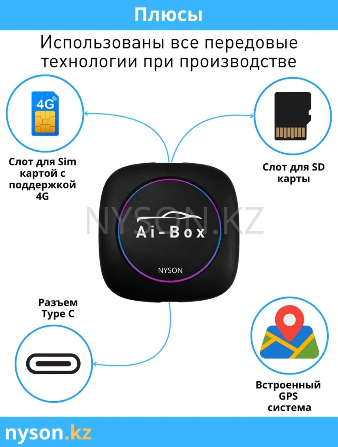 Ai-box с беспроводной CarPlay и Android Auto + Youtube/Playmarket