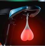 Stop Bicicleta LED in Forma de Testicule, 3 Moduri, Rezistent la Apa