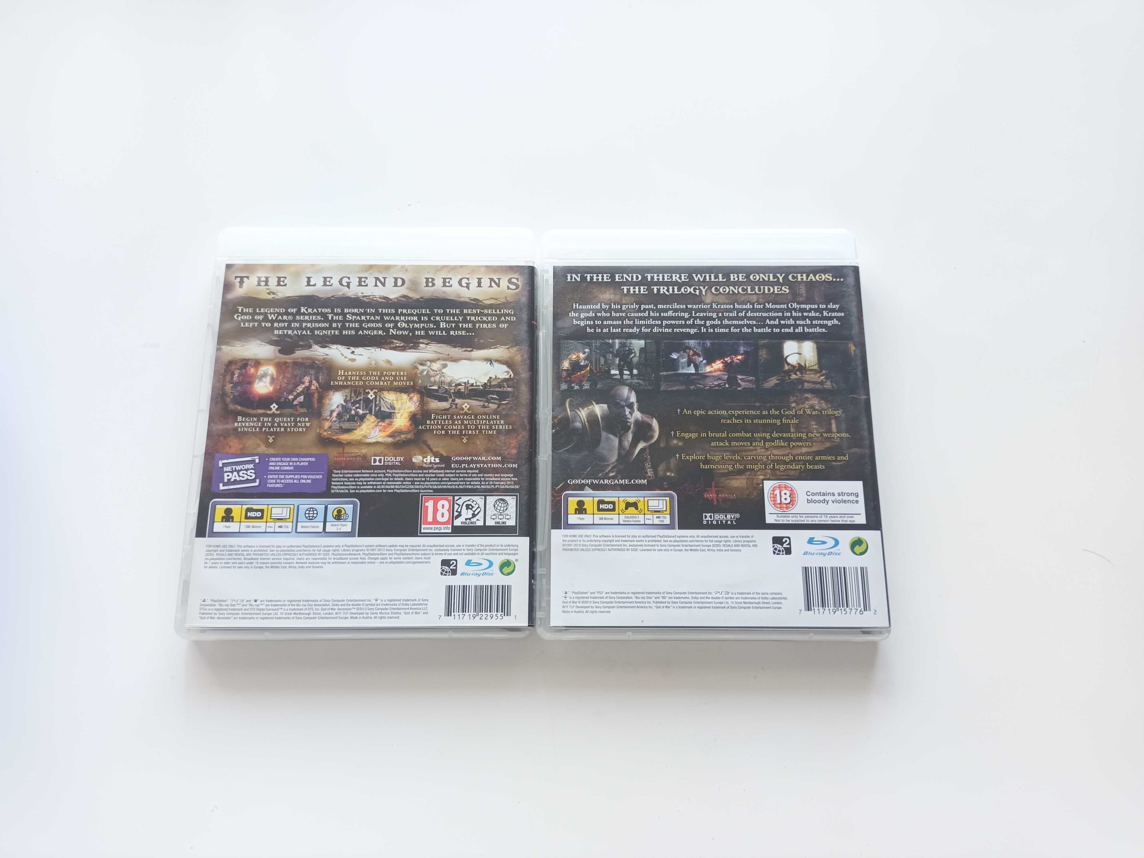 God of War Ascension и God of War 3 PS3 Playstation 3