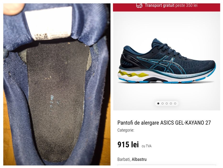 Adidași Asics Gel-Kayano 27, Flytefoam, Suport Pronație - Bărbați 45