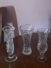 Elegant lot-3 vaze cristal -Bohemia-,impact vizual, Germania