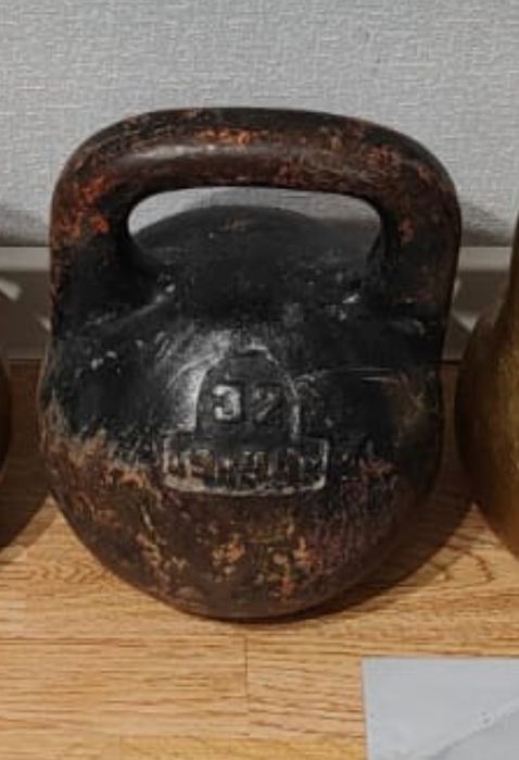 Гиря 34 кг чугунная советская КЛЗ