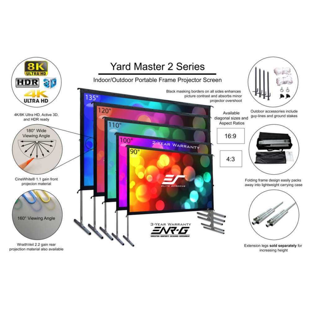 EliteScreen Yardmaster 2 - чисто нов 100" екран за домашно кино