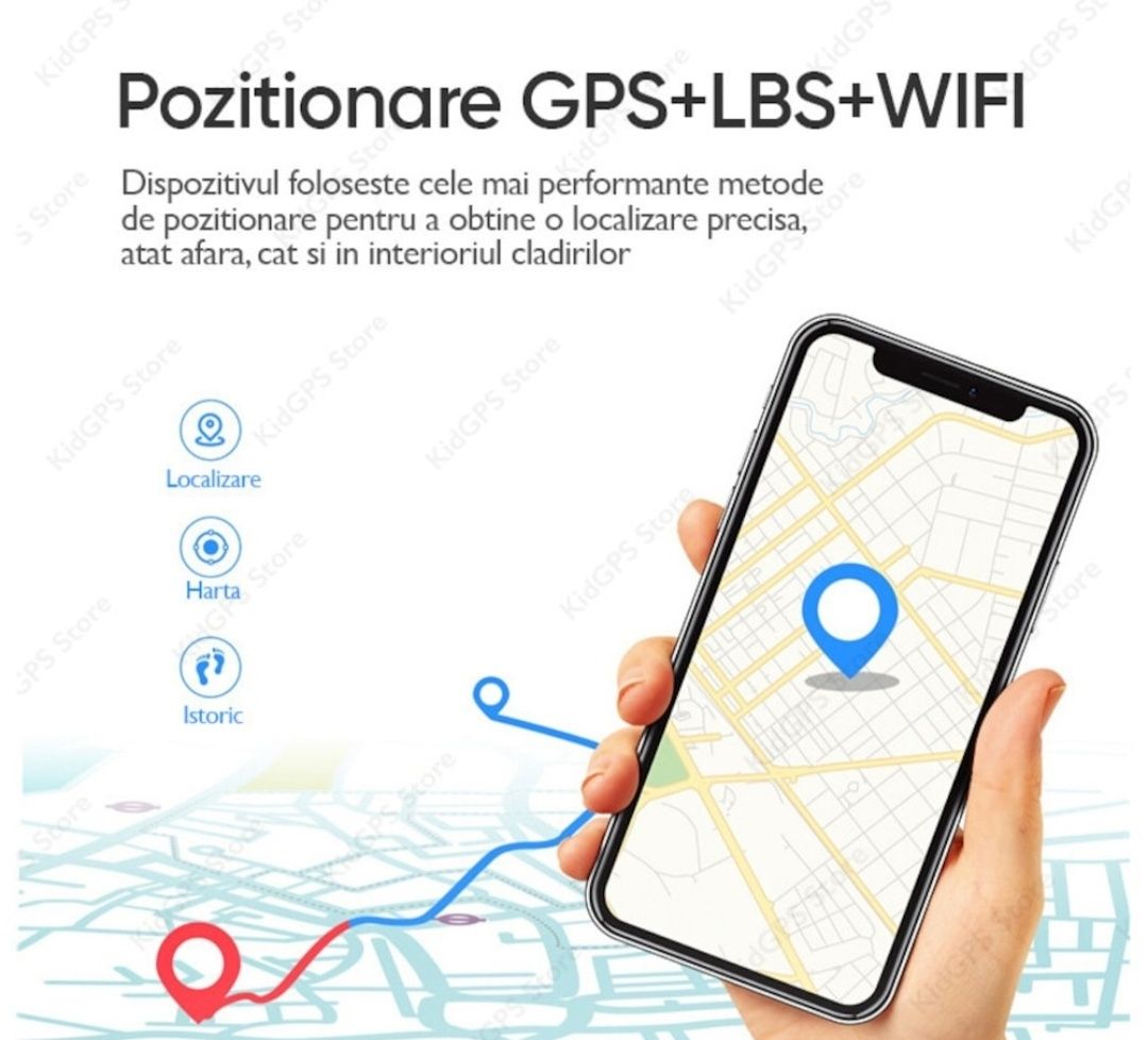 Ceas Smartwatch GPS copii  LT25, 4G, Buton SOS, Monitorizare Spion