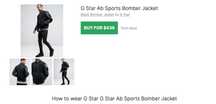 G-STAR Men's Black AB Sports Bomber jacket