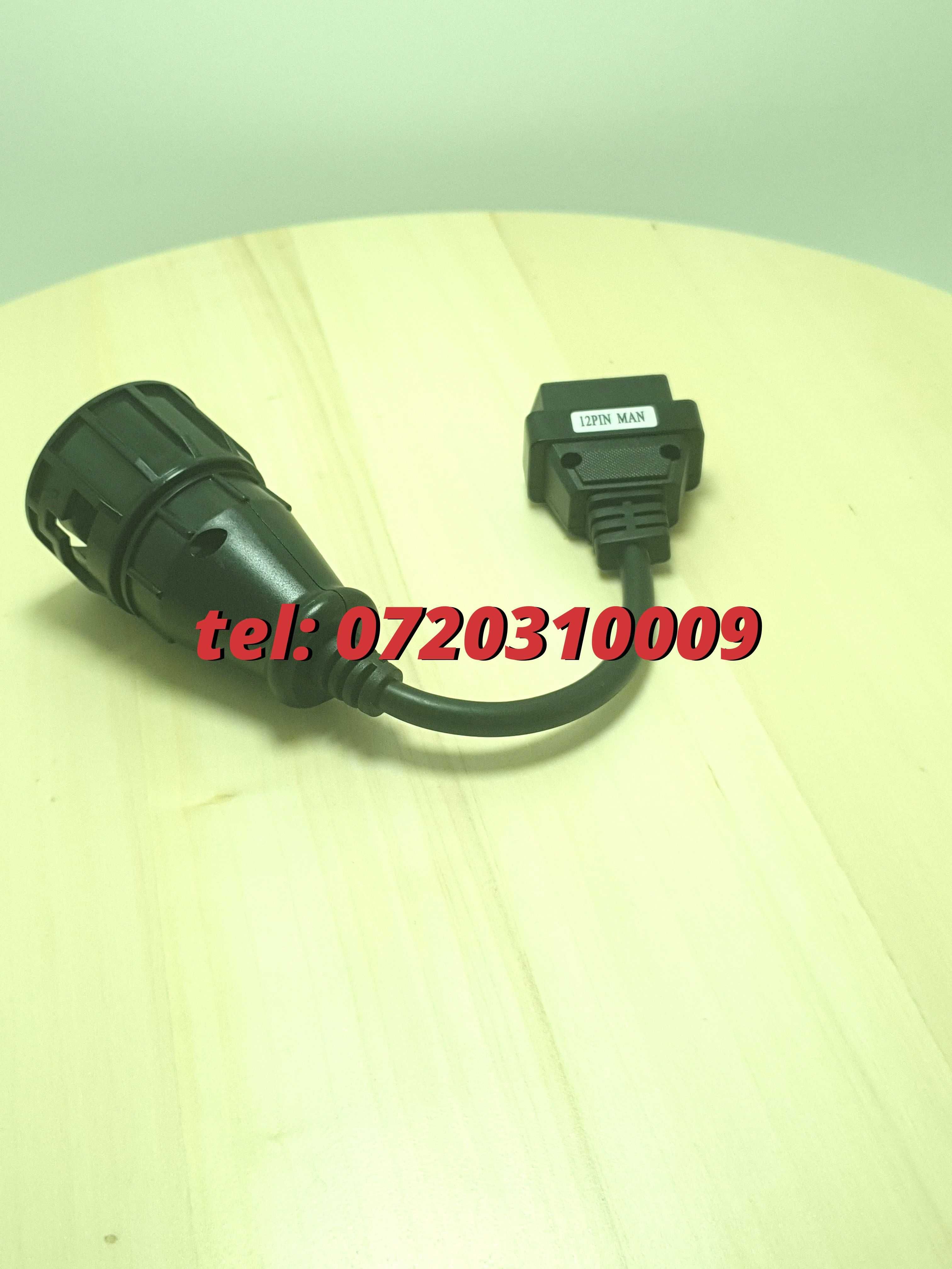 Cablu Adaptor Diagnoza Camion Tir Man Tga 12pin Obd2 Delphi Autocom M