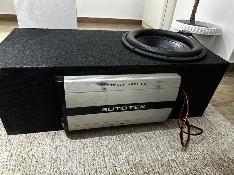 Subwoofer Aura Storm 15" + Amplificator Autotek A1800