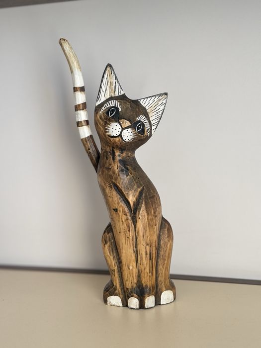 Дървена декорация Коте