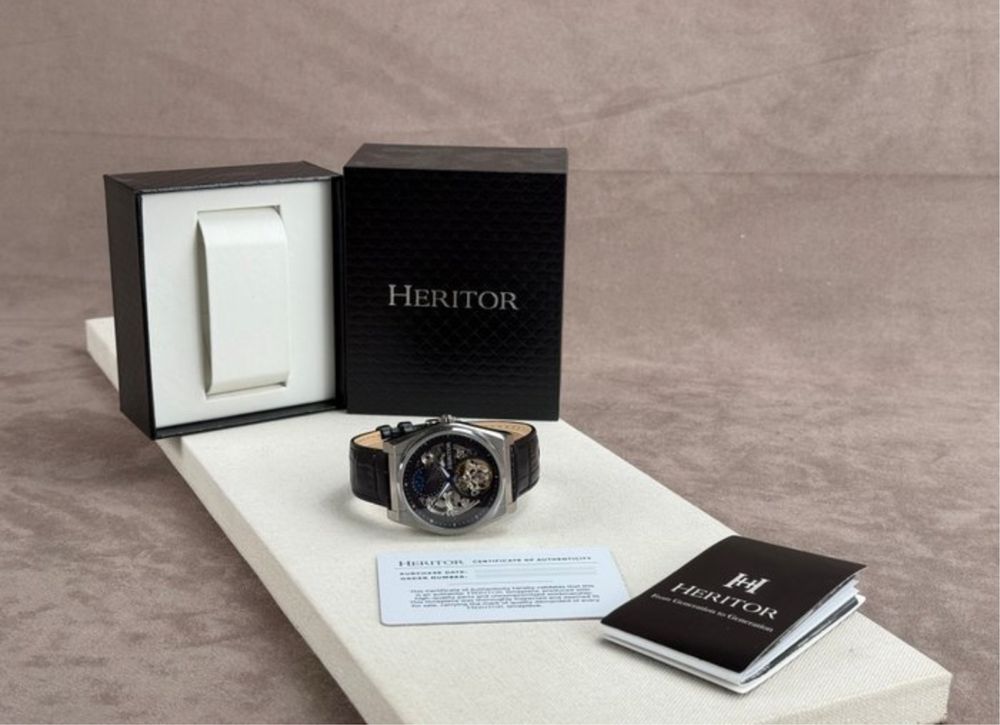 Heritor Automatic Daxton Skeleton Black 43mm