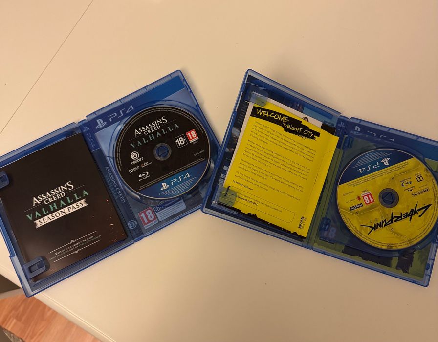 Продавам cyberpunk 2077 и Assassins creed Valhalla общо 40лв