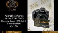 NDP Amanet Brăila Canon EOS2000D+Obiectiv Canon EFS 24MM (914)