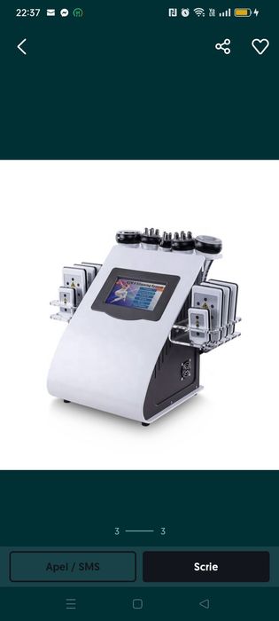 Aparat cosmetic profesional 6 in 1, cavitatie 40KHz, lipolaser, vacuum