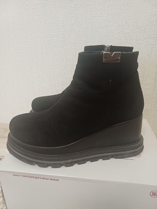 Полусапоги из натуральной замши, Турция,  в отличном состоянии