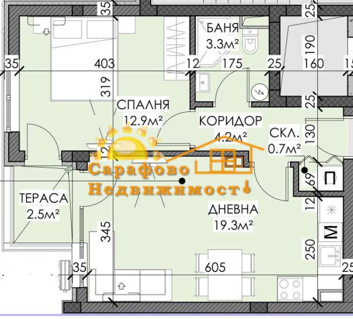 Продажба 2-стаен гр. Бургас - Сарафово 60m²