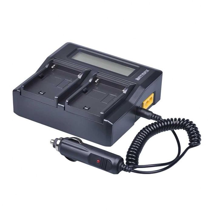 Set 2 acumulatori NP F960 F970 7200mAh + incarcator dublu pt SONY NP-F