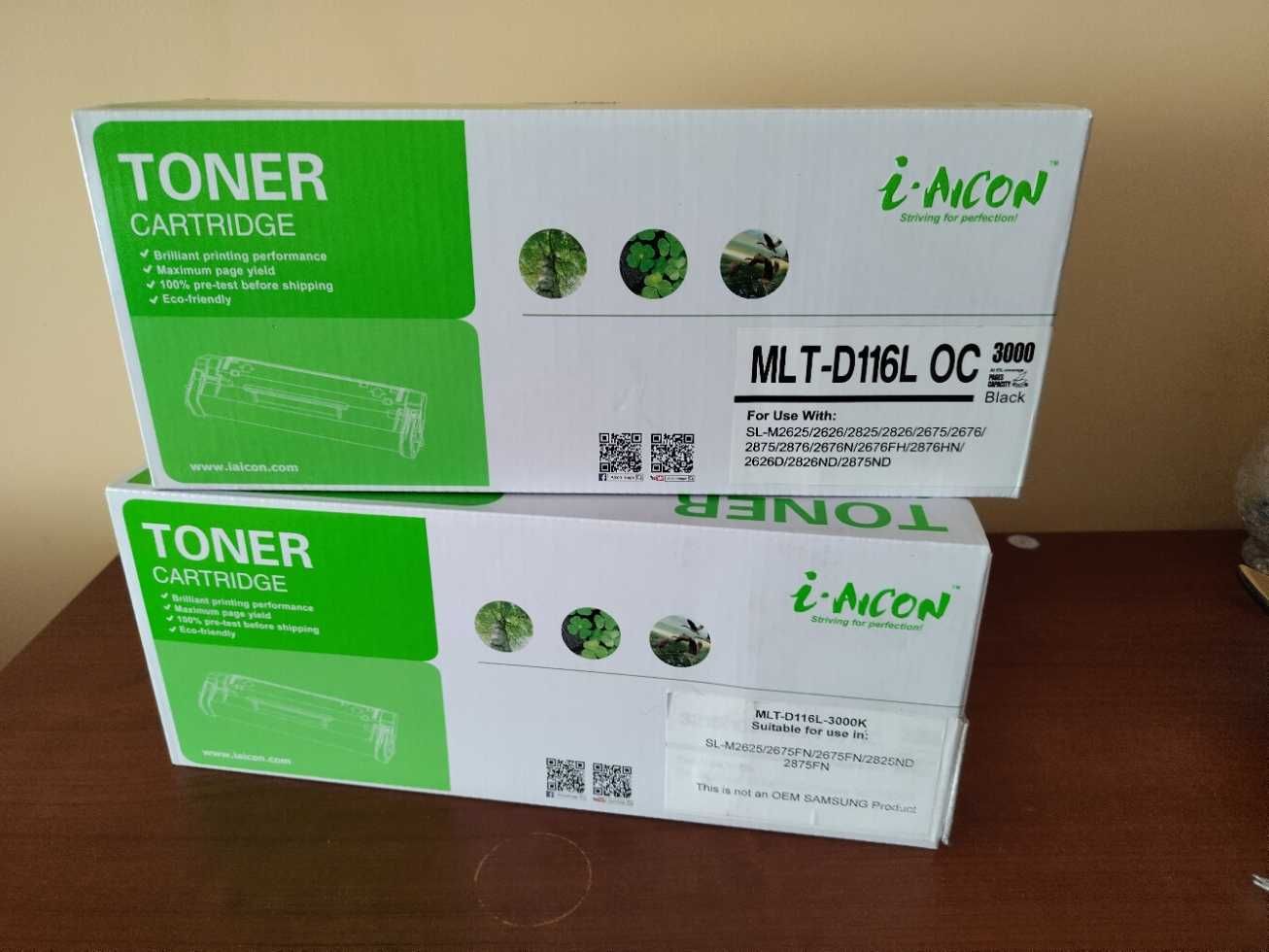 2 БРОЯ- Тонер касета I-Aicon MLT-D116L Черен, 3000 Страници