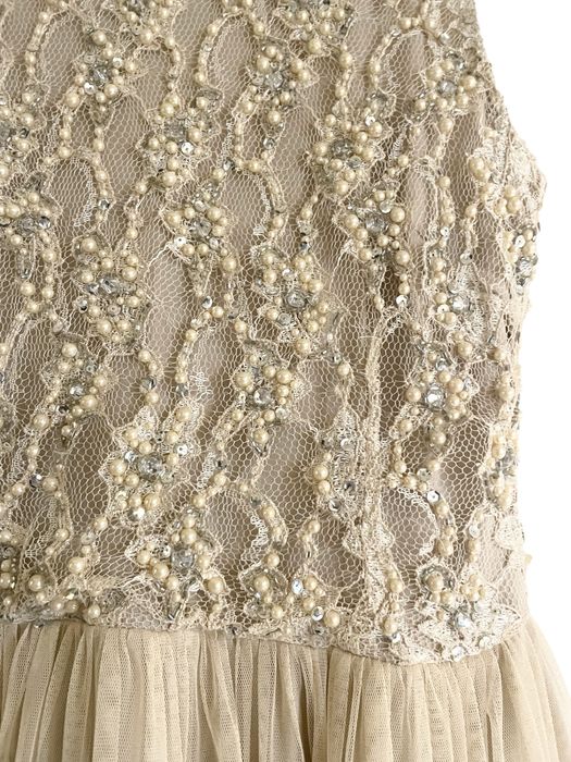 Rochie ocazie tulle si aplicatii cristale