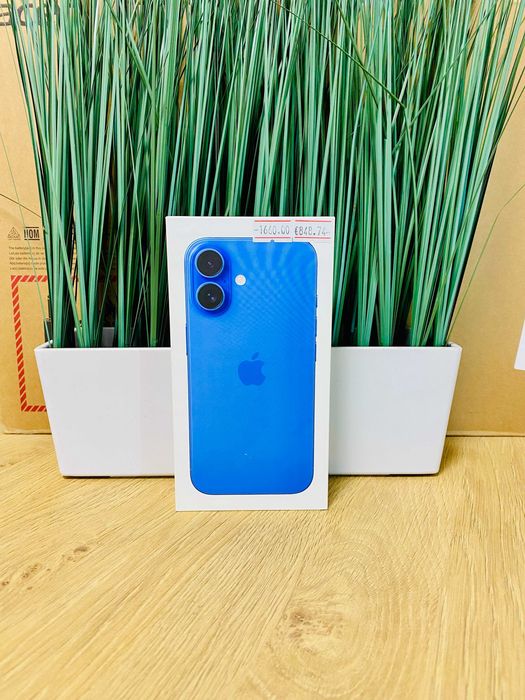 ЧИСТО НОВ !!! Apple iPhone 16, 128GB, 5G, Ultramarine