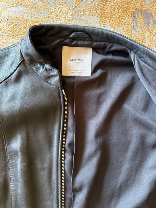 Яке от естествена кожа  MANGO