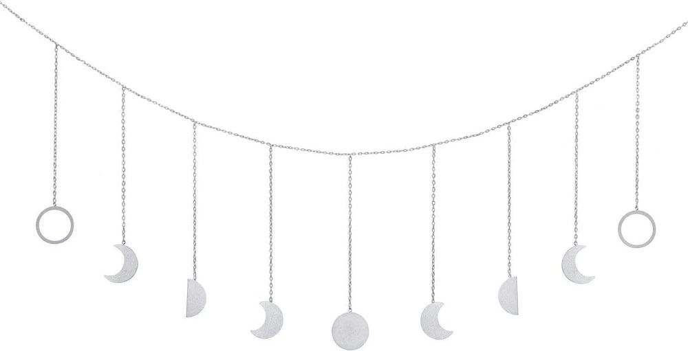 Висящ стенен лунен гирлянд декор Boho в сиво налични 2 броя