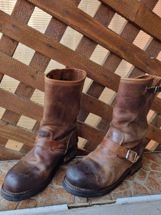 Cizme moto/biker chopper vintage nr.43, piele naturala, superbe!