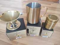 Set barista filtru de cafea, cana spumare, presator de cacao - nou