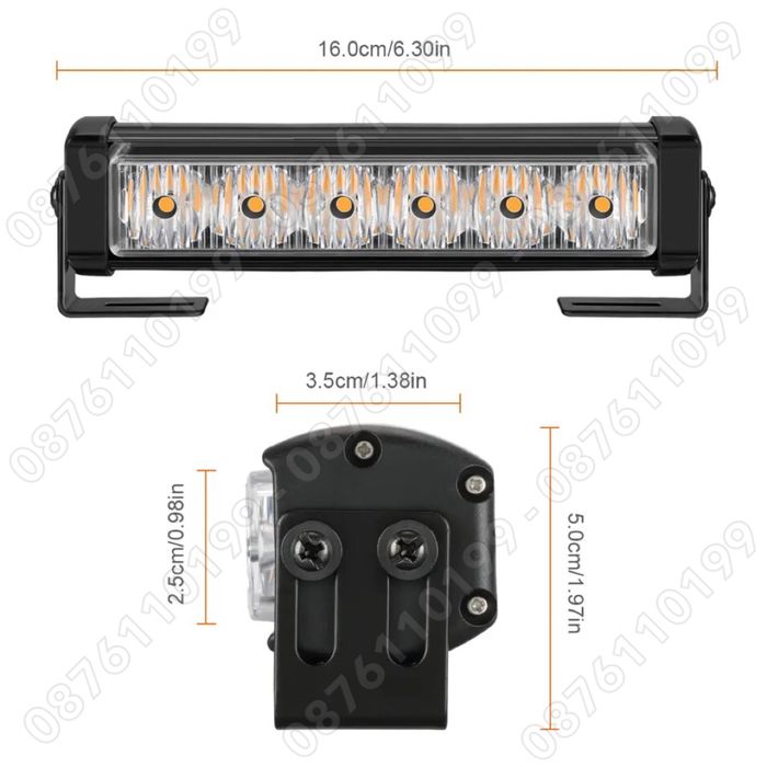 2 Броя 12-24V 72W Аварийни Блиц Светлини с контролер