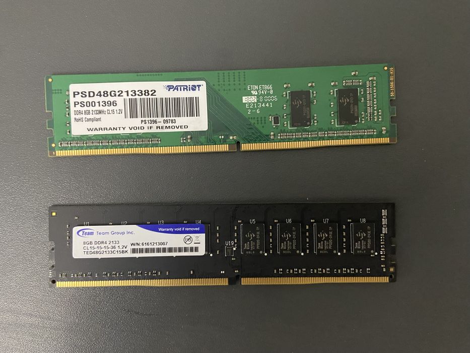 Оперативная память DDR4 по 8гб