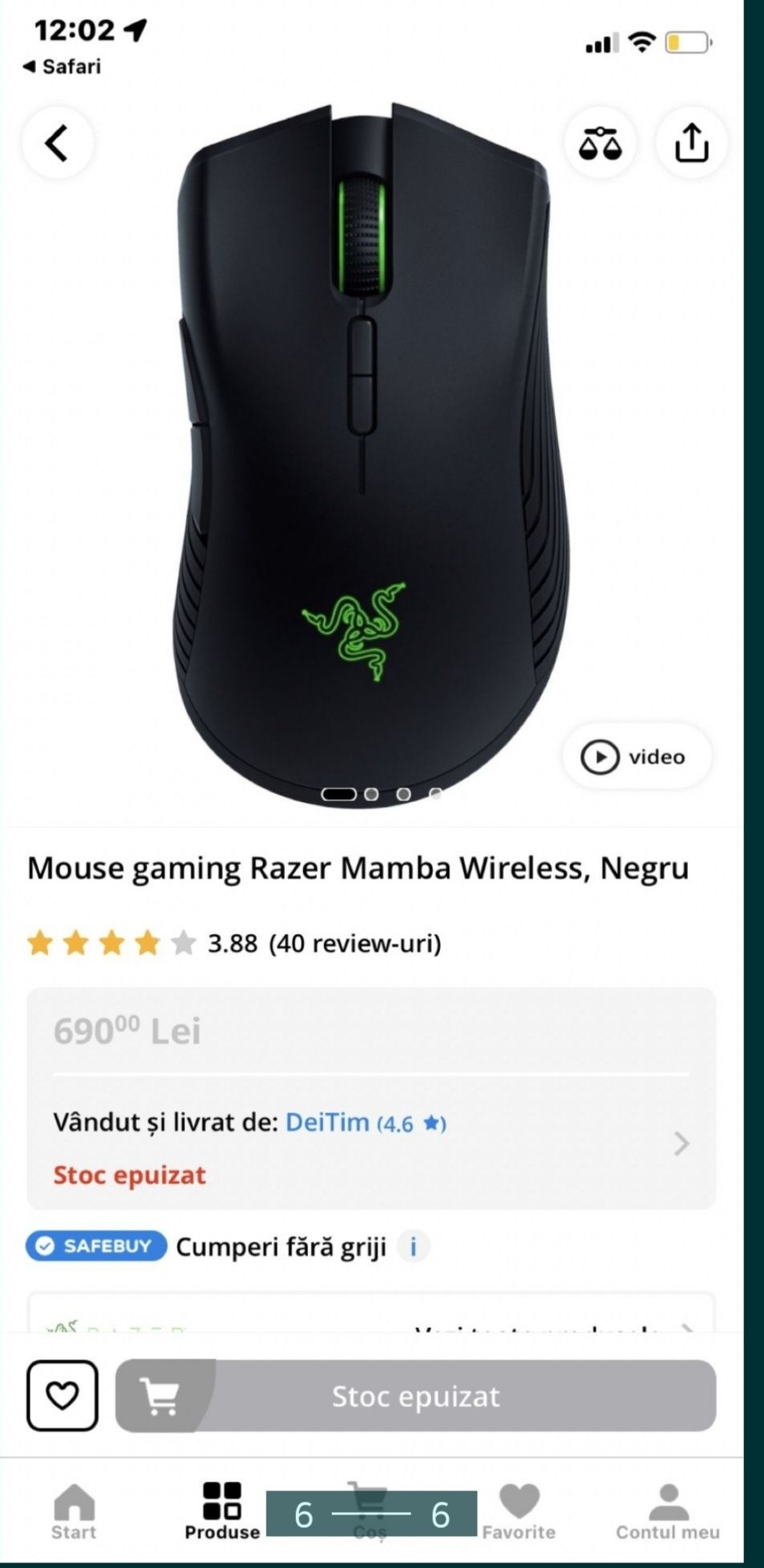 Vând mouse gaming