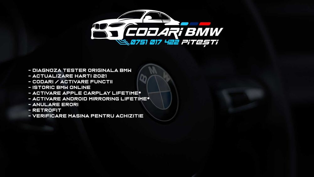 Harti navigatie BMW Pitesti Arges / Diagnoza BMW / Activare functii