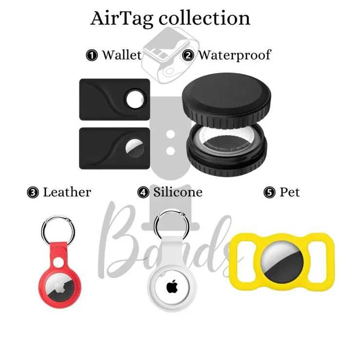Кожено калъфче ключодържател за AirTag