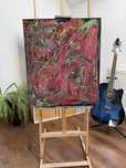 Tablou abstract pictat in acrilic