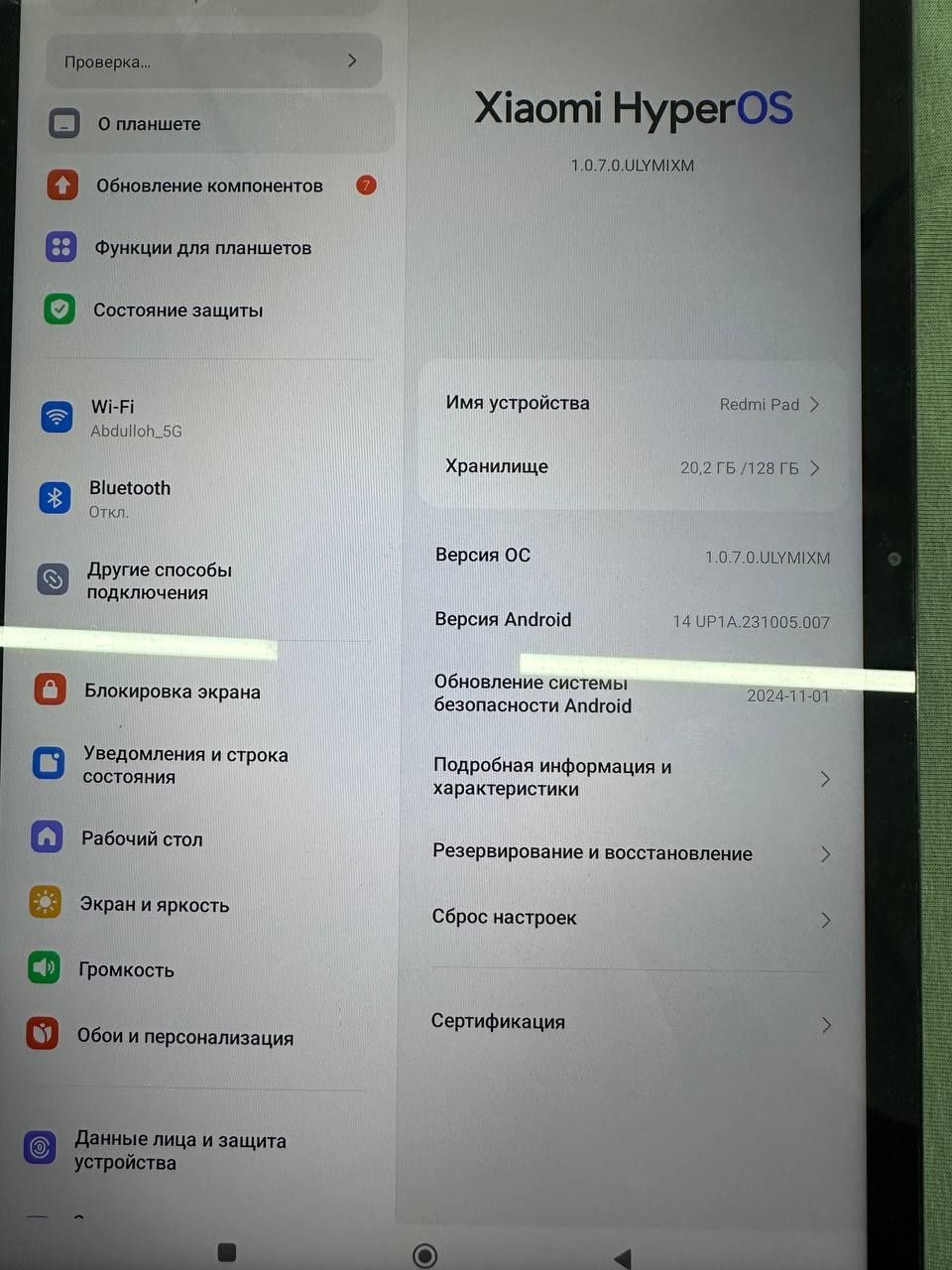 redmi pad xolati yaxshi qotmidi