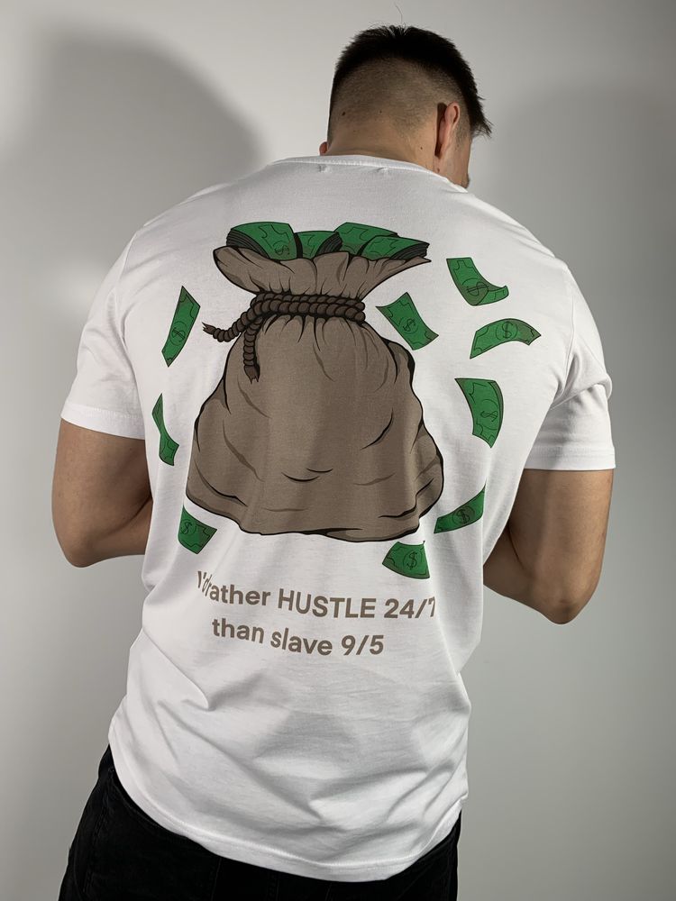 Tricou grafic shauz HUSTLE MONEY BAG