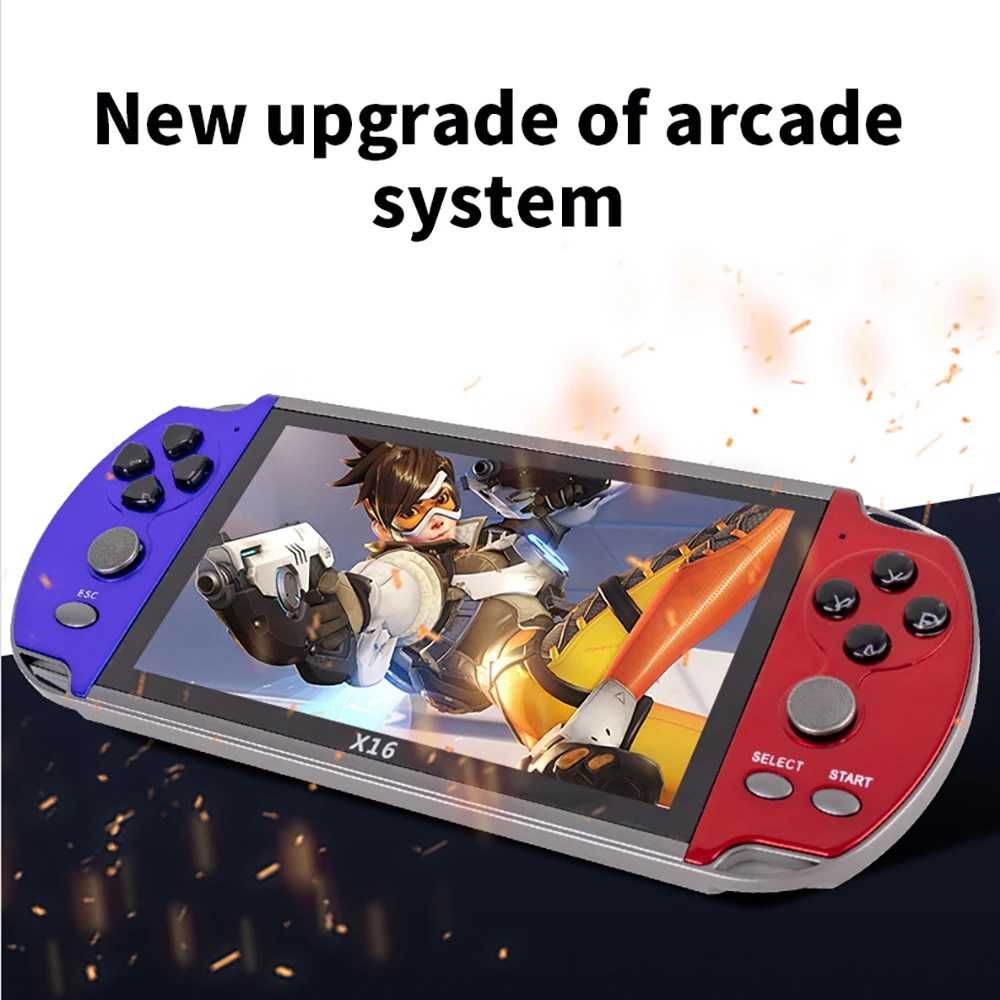 Преносима конзола за игри X16, 6.5 инча, С 20 000 вградени игри