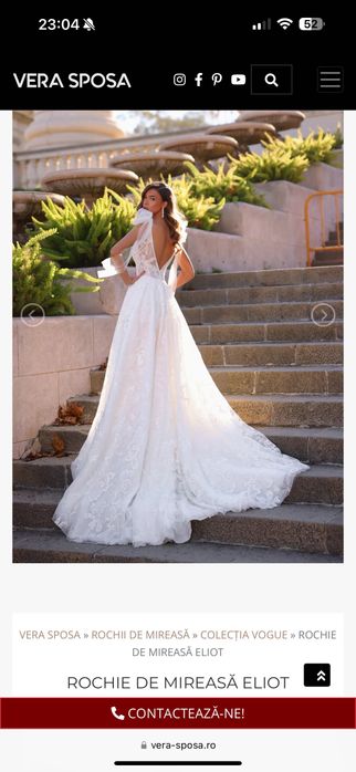 Rochie de mireasa + voal 2.5m