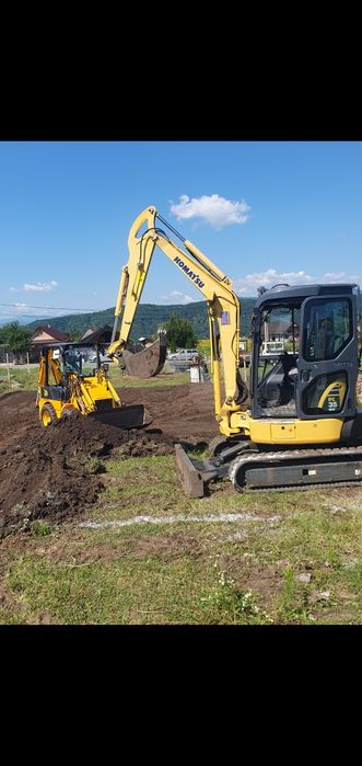 Inchiriez buldoexcavator, bobcat, excavator, cilindru compactor