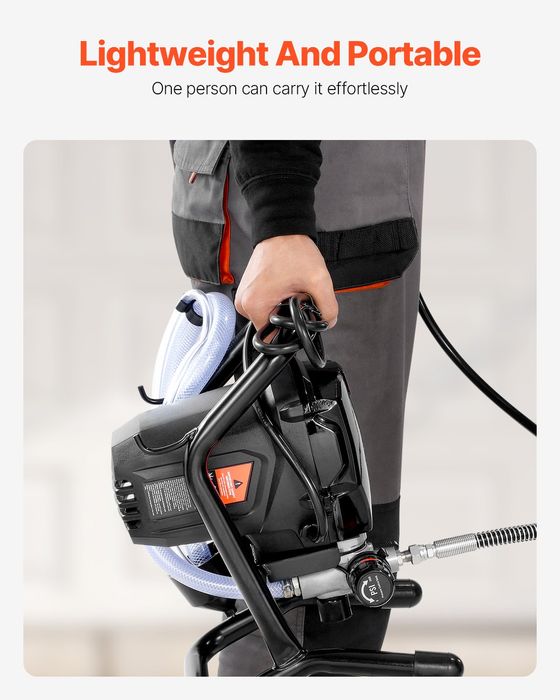 Pistol Airless de Vopsit,750W,Presiune 207 Bar,Pulverizare Uniforma