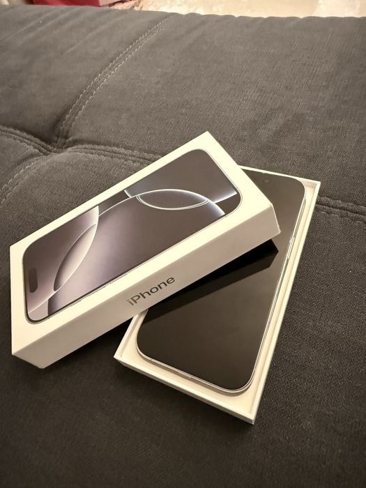 Iphone 16 pro white /alb titanium garantie/casco 128gb liber de retea