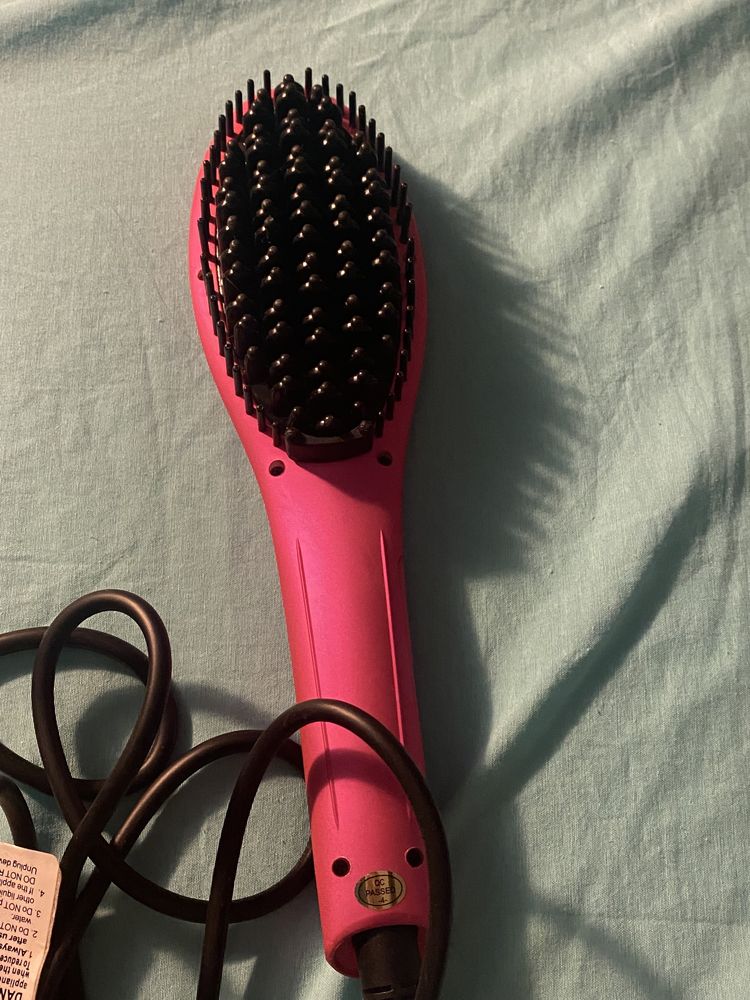 Четка за изправяне на коса-brush pink pyt