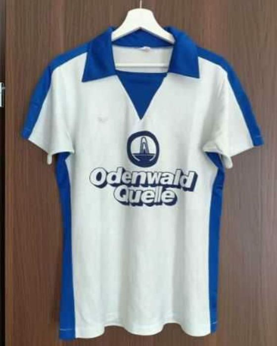 Tricou de fotbal vintige Erima alb-albastru