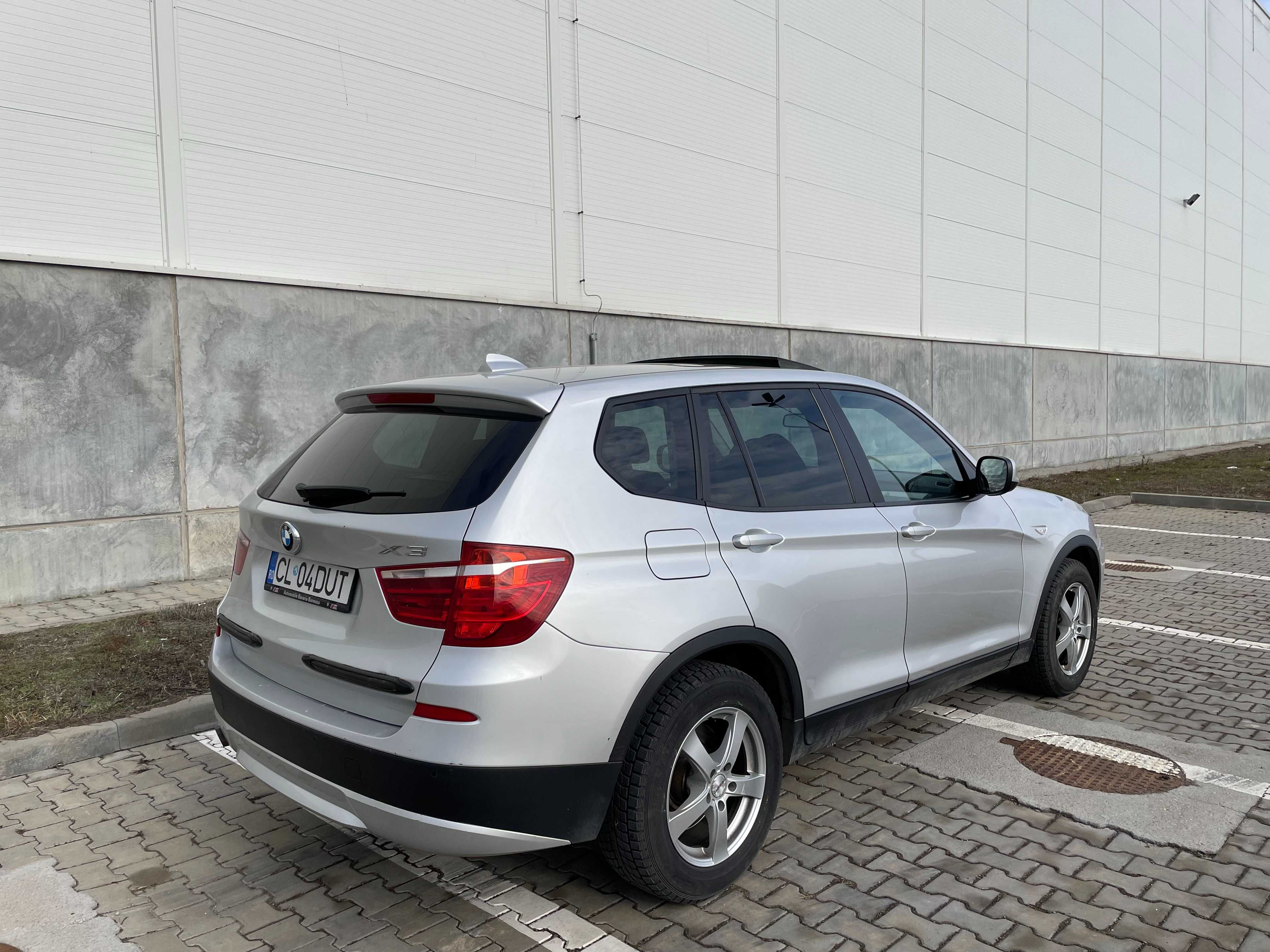 BMW X3, xDrive 2.0d, SILVER, unic proprietar, trapa panoramica