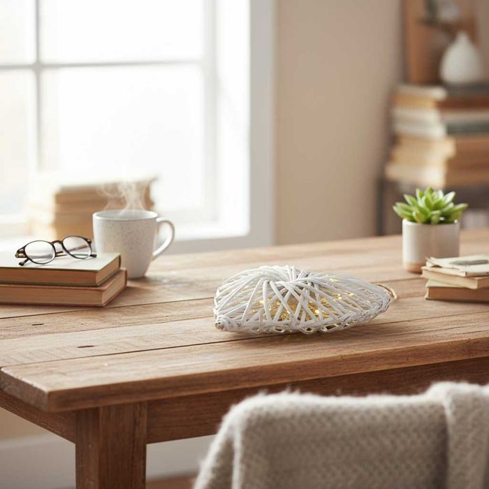 Inima decorativa suspendabila lemn decoratiune rustica casa 30x30cm