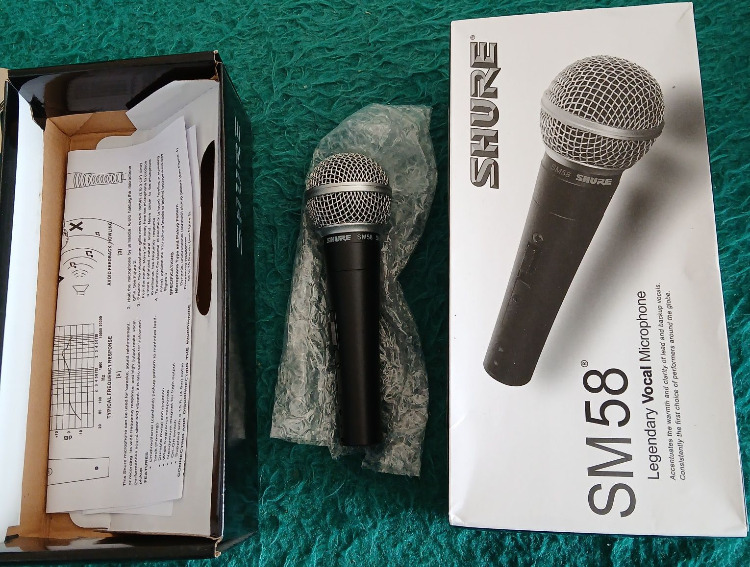 Shure SM 58. Почти като нови. Не са използвани. Само са изпробвани .