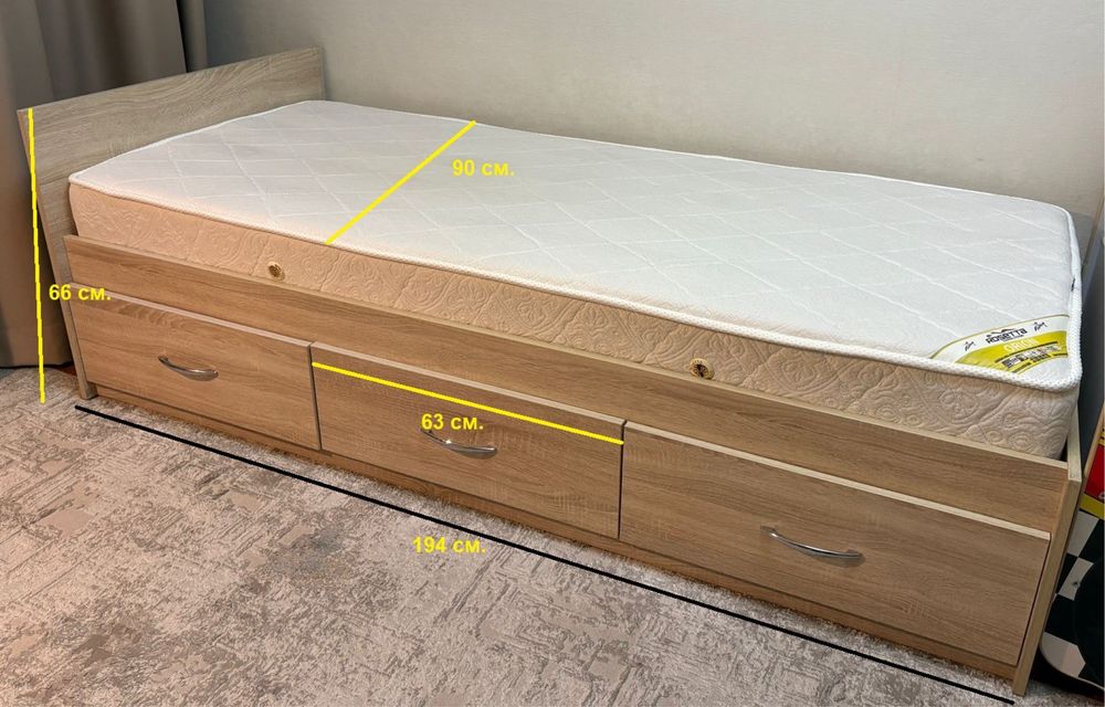 Продам односпальную кровать
