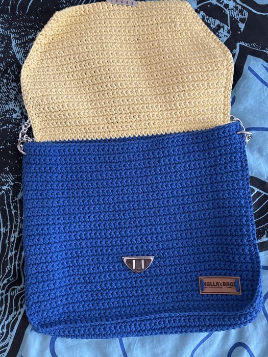 Хендмейн плетена чанта.