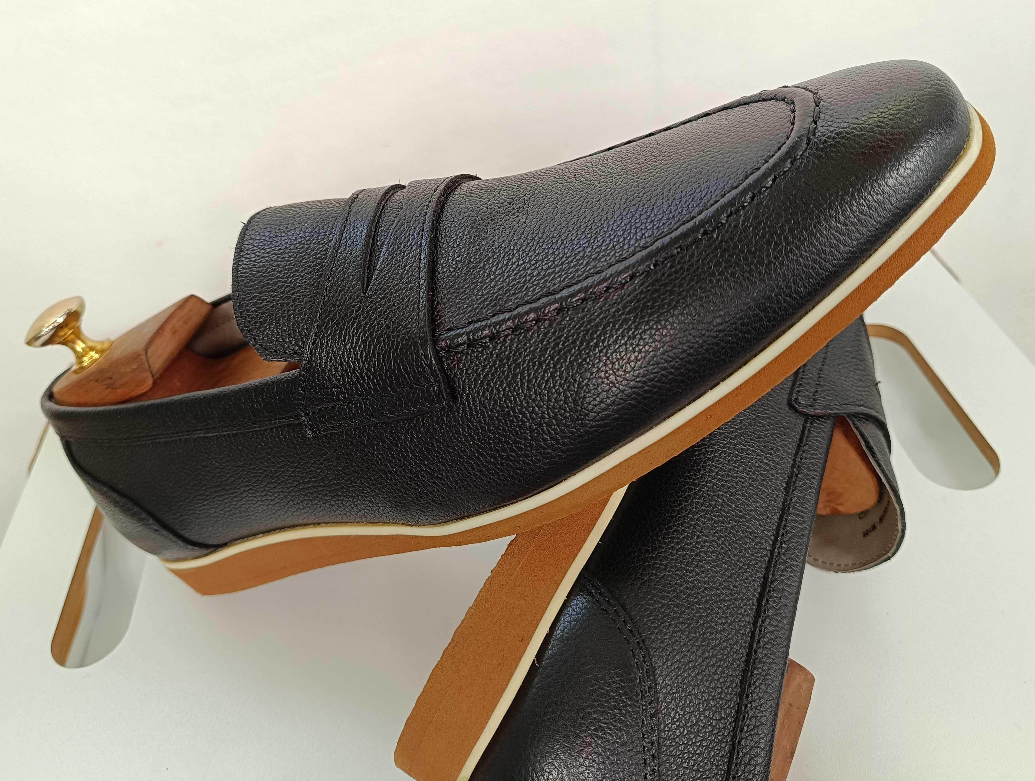 Pantofi loafer casual 44 Amati Regazzi NOI piele naturala moale