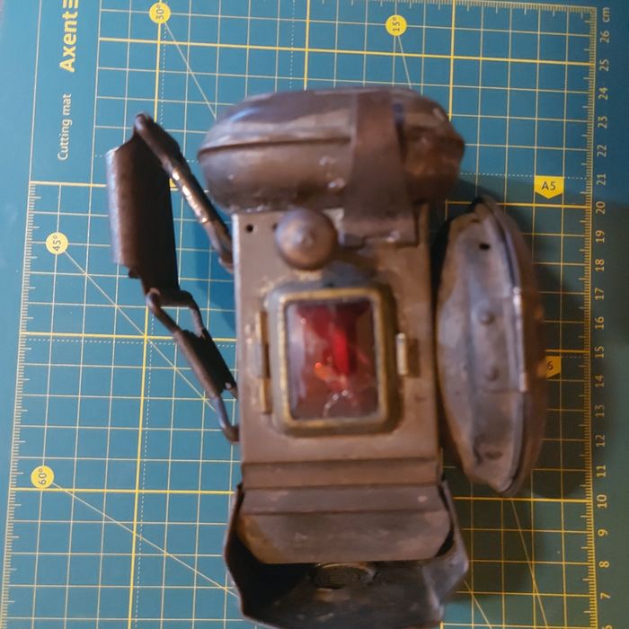 Автикварен газов вело или жп фар "HAECKEL's STAR" 1910г.